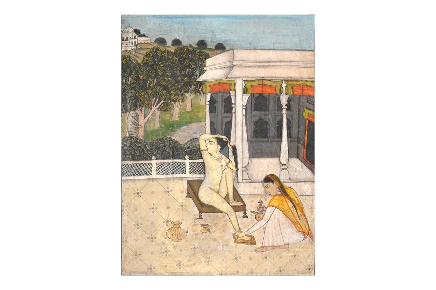 Lot 25 - AN INDIAN MAIDEN’S BEAUTY RITUAL