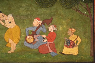 Lot 29 - A HOLY GATHERING: RAMA AND SITA GREETING A WISE MAN