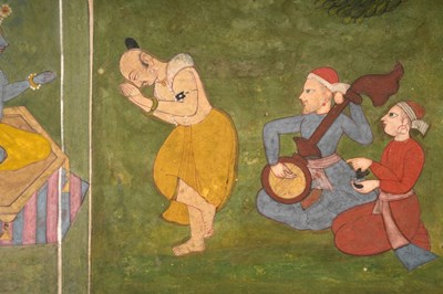 Lot 29 - A HOLY GATHERING: RAMA AND SITA GREETING A WISE MAN