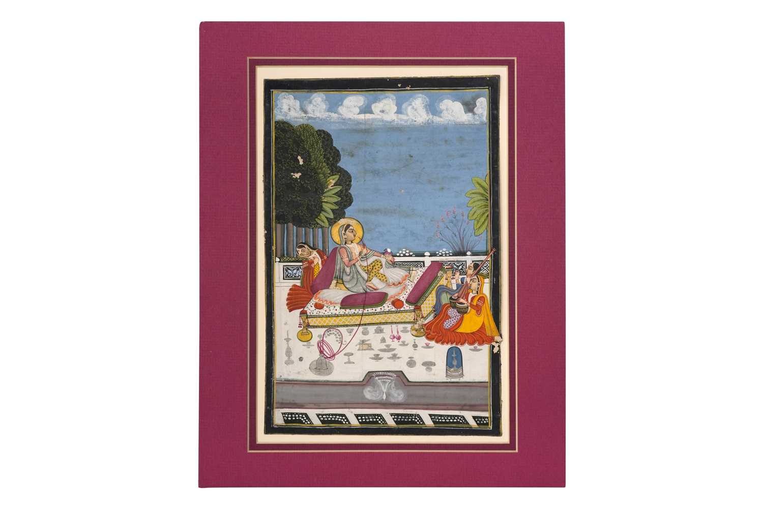 Lot 35 - A NAYIKA SMOKING HUQQA ON A TERRACE