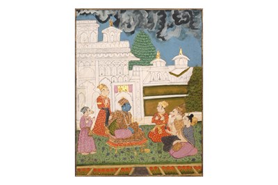 Lot 33 - TWO ILLUSTRATED FOLIOS FROM A RAGAMALA SERIES: SHRI RAGA