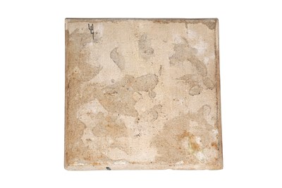 Lot 67 - A SIGNED POLYCHROME-PAINTED JERUSALEM POTTERY TILE WITH ST. GEORGE AND THE DRAGON