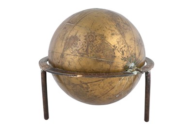 Lot 138 - AN ENGRAVED BRASS CELESTIAL GLOBE WITH CONSTELLATIONS