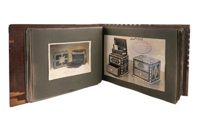 Lot 18 - λ A PHOTOGRAPHIC ALBUM OF HISPANO-MORESQUE MARQUETRY FURNITURE MODELS