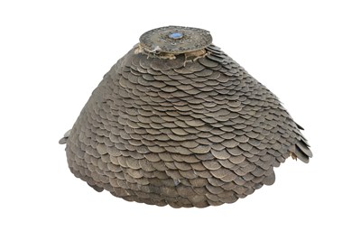 Lot 48 - A PALESTINIAN CEREMONIAL WEDDING SILVER 'MONEY HAT' (WUQAYAT)