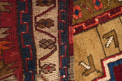 Lot 276 - A RARE ANATOLIAN JEWISH PRAYER RUG WITH HEBREW INSCRIPTION