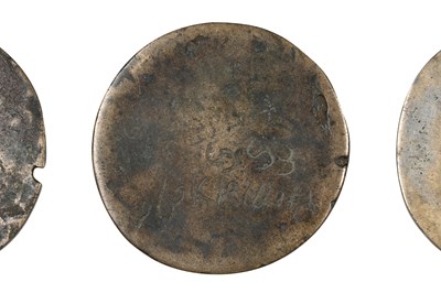 Lot 160 - A GROUP OF FORTY-THREE (43) CAST BRONZE INDIAN JEWELLER'S HAND-STAMPING MOULDS (THAPPA)