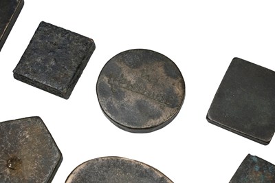 Lot 160 - A GROUP OF FORTY-THREE (43) CAST BRONZE INDIAN JEWELLER'S HAND-STAMPING MOULDS (THAPPA)