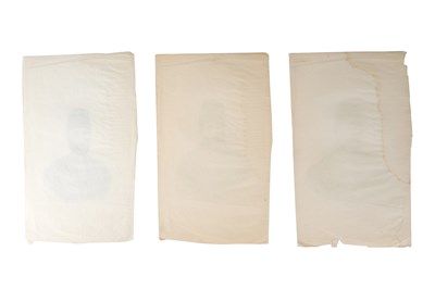 Lot 116 - SIX LITHOGRAPHED COVER PORTRAITS COPIES OF QAJAR OFFICIALS IN THE PERSIAN JOURNAL "SHERAFAT"