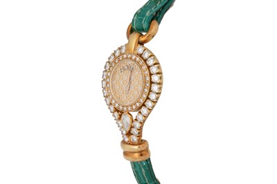 Lot 58 - A LADIES ETOLIE 18K YELLOW GOLD QUARTZ WRISTWATCH