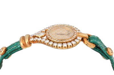 Lot 58 - A LADIES ETOLIE 18K YELLOW GOLD QUARTZ WRISTWATCH