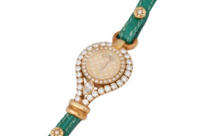 Lot 58 - A LADIES ETOLIE 18K YELLOW GOLD QUARTZ WRISTWATCH
