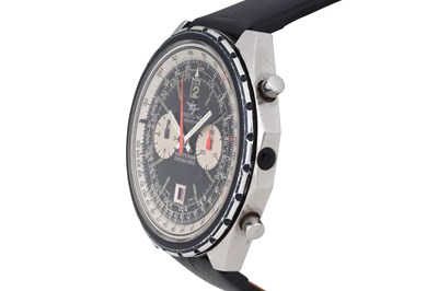 Lot 37 - A MEN'S BREITLING STAINLESS STEEL MANUAL CHRONGOPRAH WRISTWATCH