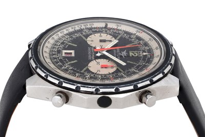 Lot 37 - A MEN'S BREITLING STAINLESS STEEL MANUAL CHRONGOPRAH WRISTWATCH