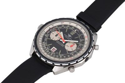 Lot 37 - A MEN'S BREITLING STAINLESS STEEL MANUAL CHRONGOPRAH WRISTWATCH