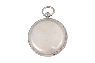 Lot 76 - A SILVER DUPLEX MOVEMENT POCKET WATCH