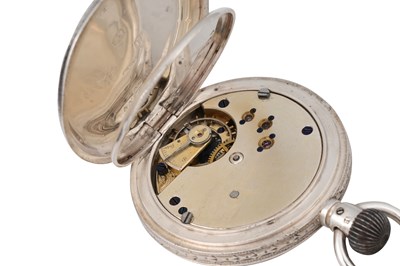 Lot 74 - HALF HUNTER SILVER POCKET WATCH