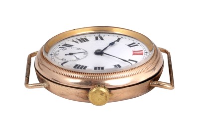 Lot 52 - A RARE WWI MEN'S ZENITH 9K YELLOW GOLD MANUAL WATCH
