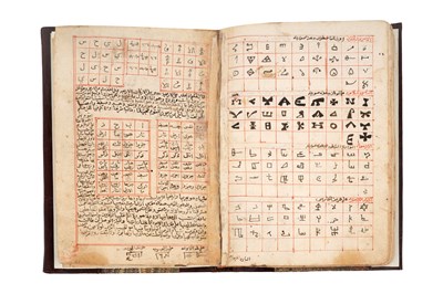 Lot 80 - A MANUSCRIPT OF ISLAMIC GEOMANCY, ALCHEMY, MYSTICAL IMAGERY AND OCCULT SCIENCES
