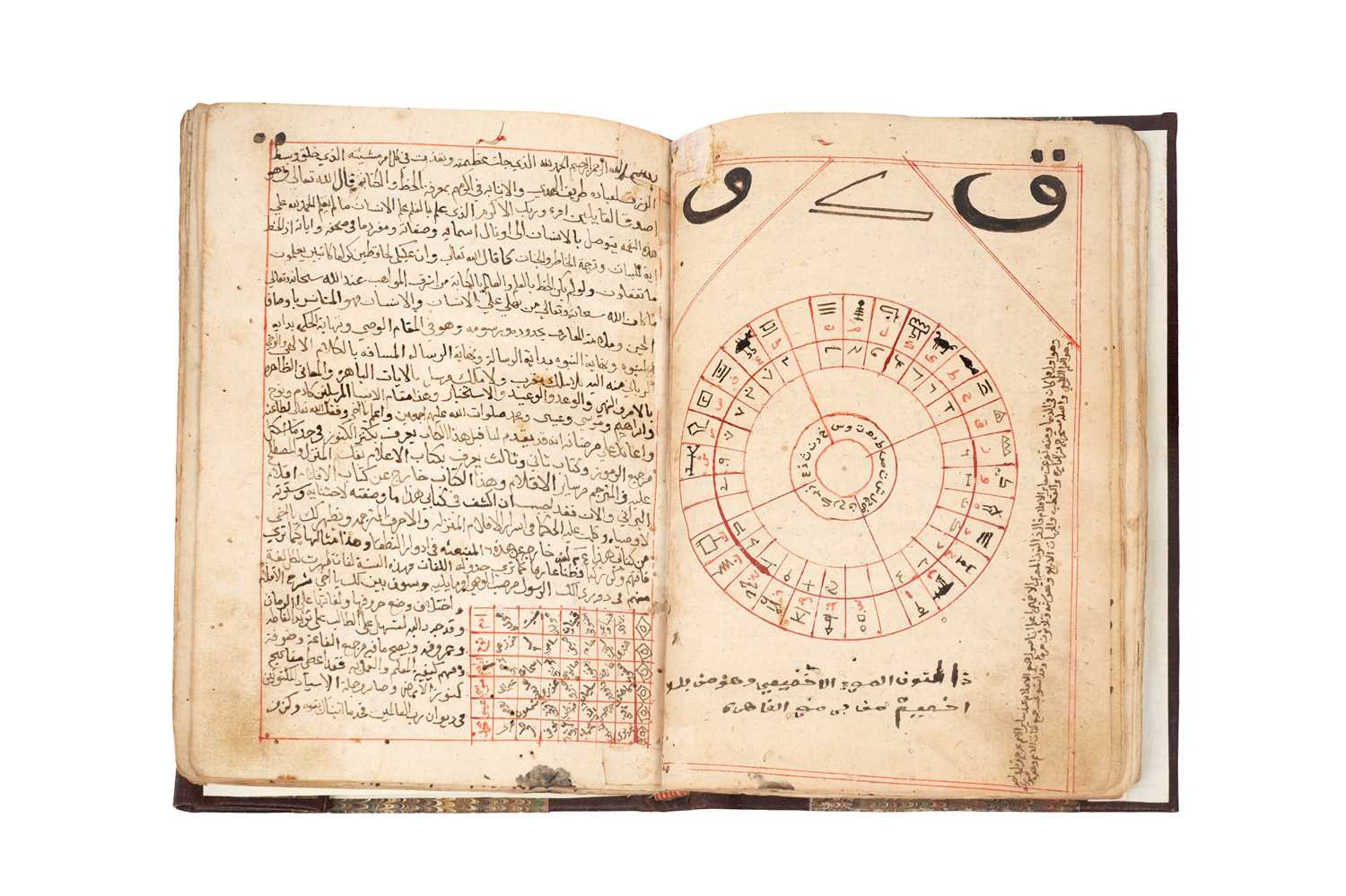 Lot 80 - A MANUSCRIPT OF ISLAMIC GEOMANCY, ALCHEMY, MYSTICAL IMAGERY AND OCCULT SCIENCES
