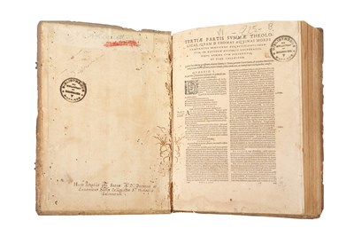 Lot 120 - SUMMA THEOLOGICA (SUMMARY OF THEOLOGY) BY THOMAS AQUINAS (1225–1274), THIRD VOLUME