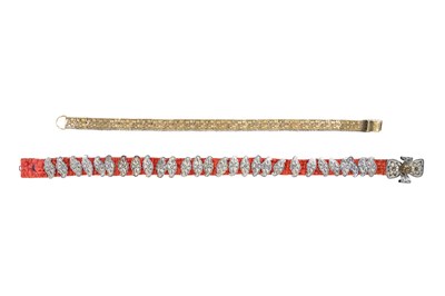 Lot 154 - TWO UZBEK BELTS WITH NIELLO DECORATION