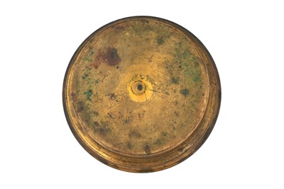 Lot 188 - AN OTTOMAN BRASS COMPASS WITH LEATHER CASE