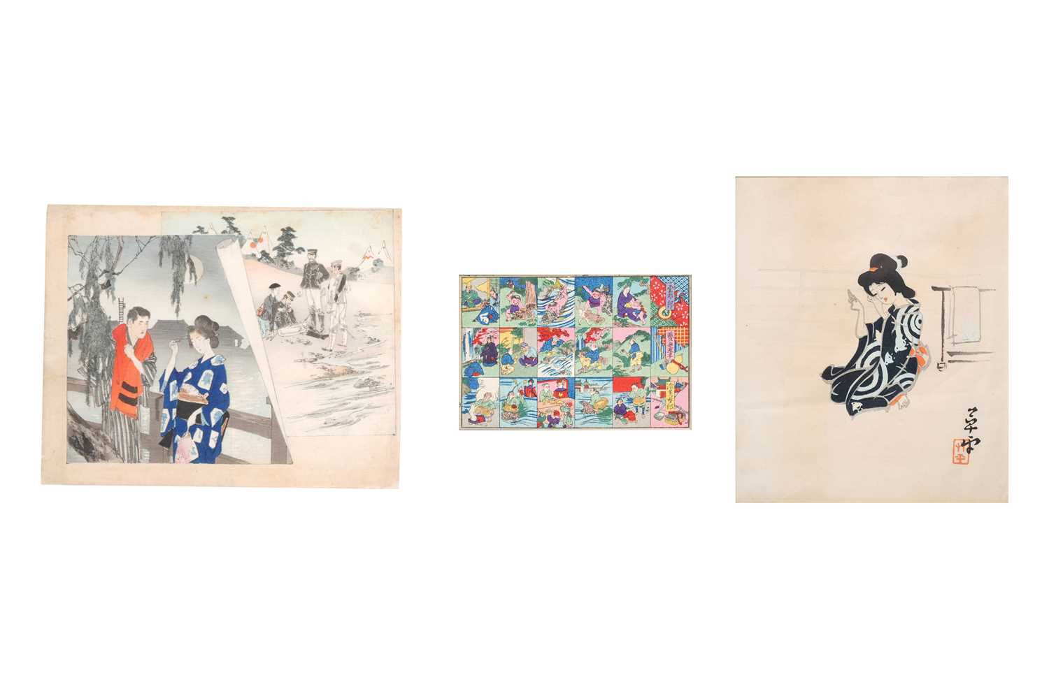 Lot 218 - THREE JAPANESE WOODBLOCK PRINTS