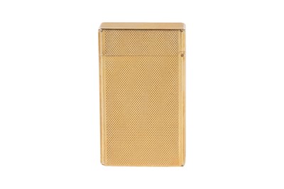 Lot 56 - S.T. DUPONT LIGNE 1 GOLD-PLATED LIGHTER WITH ENGINE-TURNED DECORATION