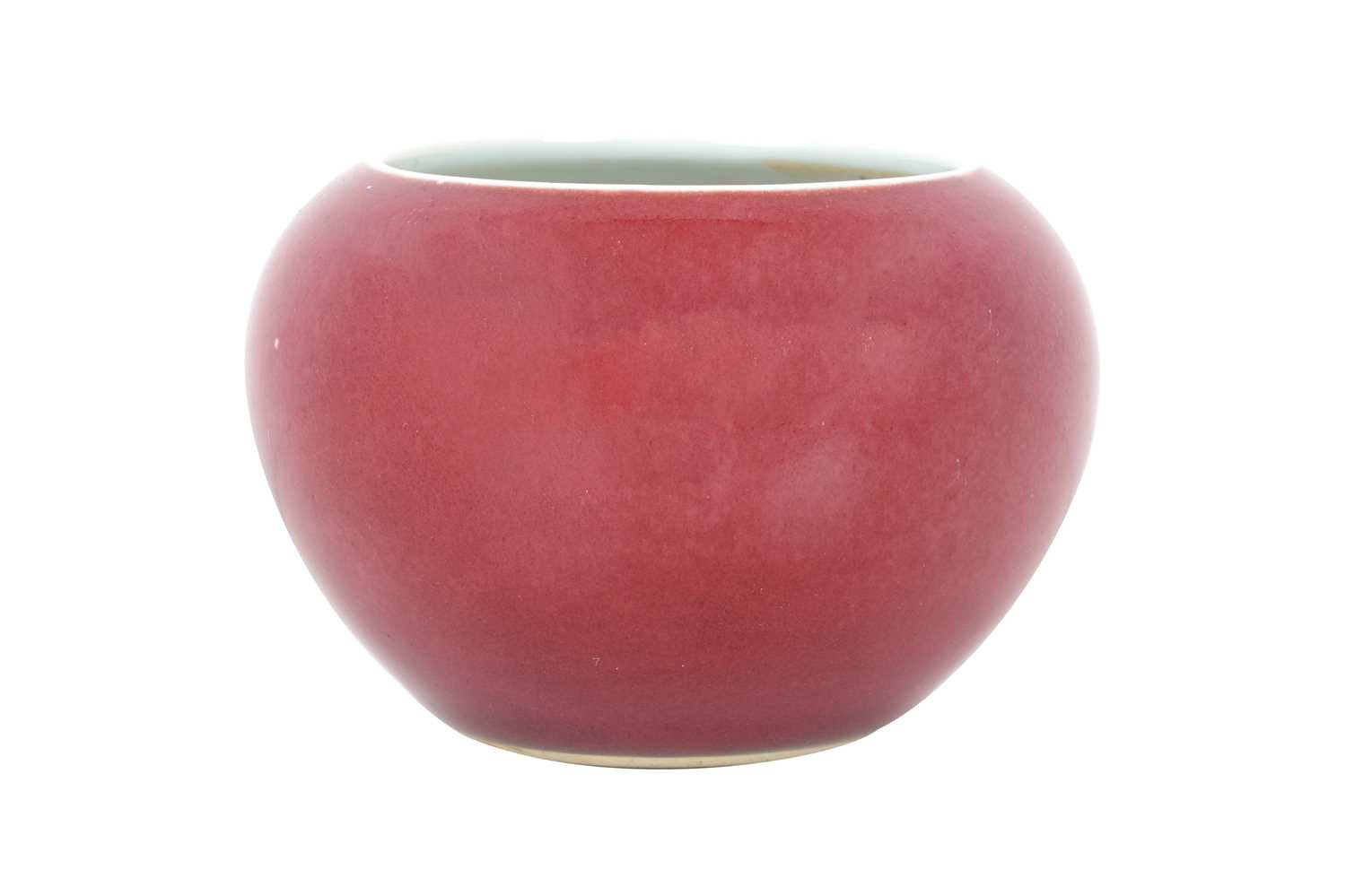Lot 81 - A CHINESE RED-GLAZED BRUSHWASHER