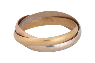 Lot 9 - A 14K GOLD TRINITY RING