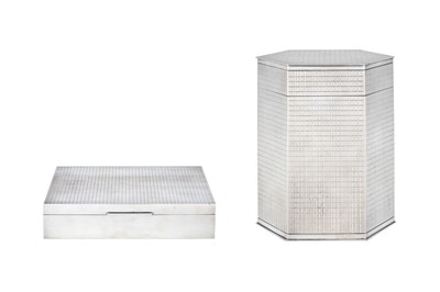 Lot 67 - TWO CREVILLEN SILVER PARIS SILVER PLATED BOXES