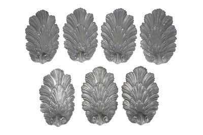 Lot 69 - SEVEN CHRISTIAN DIOR PEWTER PRESENTATION DISHES