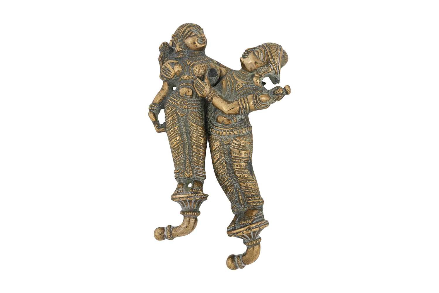 Lot 178 - AN INDIAN EROTIC BRASS NUTCRACKER
