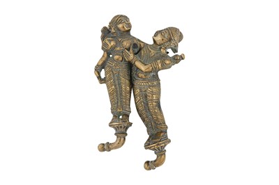 Lot 178 - AN INDIAN EROTIC BRASS NUTCRACKER