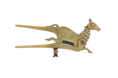 Lot 175 - A LARGE INDIAN ZOOMORPHIC BRASS BETEL NUT CRACKER
