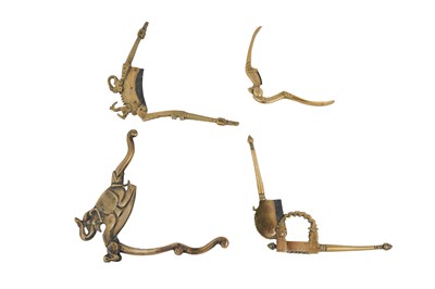 Lot 174 - FOUR INDIAN BRASS BETEL NUT CRACKERS