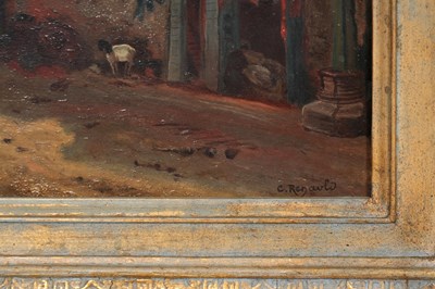 Lot 116 - A FRENCH ORIENTALIST PAINTING: A STREET SCENE IN THE LEVANT