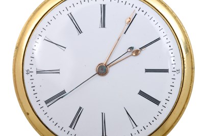 Lot 436 - AN EXTREMELY RARE BOVET GUILLOCHÉ ENAMEL AND PEARL OPEN FACE POCKET WATCH.