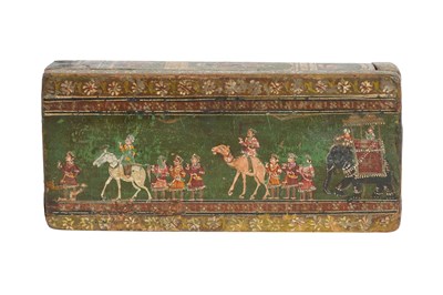Lot 113 - A SET OF POLYCHROME-PAINTED, GILT AND LACQUERED NINETY-SIX MUGHAL GANJIFA PLAYING CARDS AND BOX
