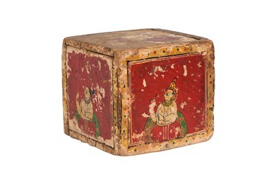Lot 112 - A SET OF POLYCHROME-PAINTED LACQUERED 120 DASHAVATARA GANJIFA PLAYING CARDS AND BOX