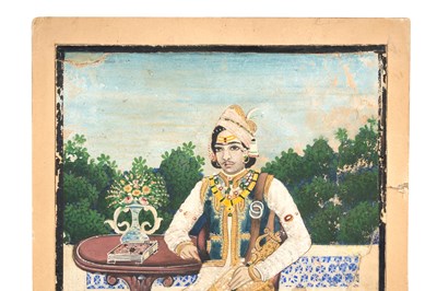 Lot 41 - A SEATED PORTRAIT OF AN INDIAN PRINCELY FIGURE