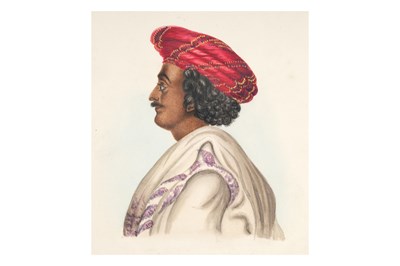 Lot 38 - A PROFILE PORTRAIT OF THE INDIAN REFORMER, RAJA RAM MOHAN ROY (1772 - 1833)