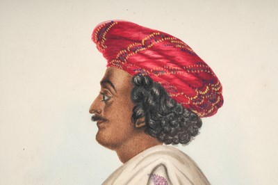 Lot 38 - A PROFILE PORTRAIT OF THE INDIAN REFORMER, RAJA RAM MOHAN ROY (1772 - 1833)