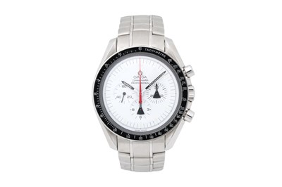 Lot 1 - A MEN’S OMEGA MENS AUTOMATIC STAINLESS STEEL BRACELET WATCH.