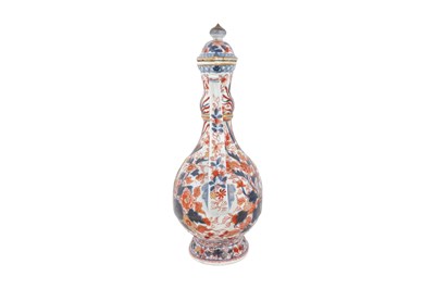Lot 126 - AN ENAMELLED AND GILT JAPANESE-REVIVAL IMARI-STYLE POTTERY EWER