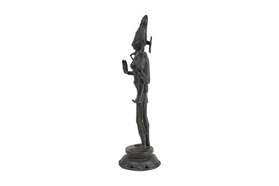Lot 171 - A CHOLA-REVIVAL BRONZE STATUE OF ARDHANARISHVARA (अर्धनारीश्व)