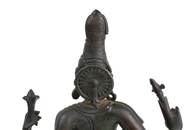 Lot 171 - A CHOLA-REVIVAL BRONZE STATUE OF ARDHANARISHVARA (अर्धनारीश्व)