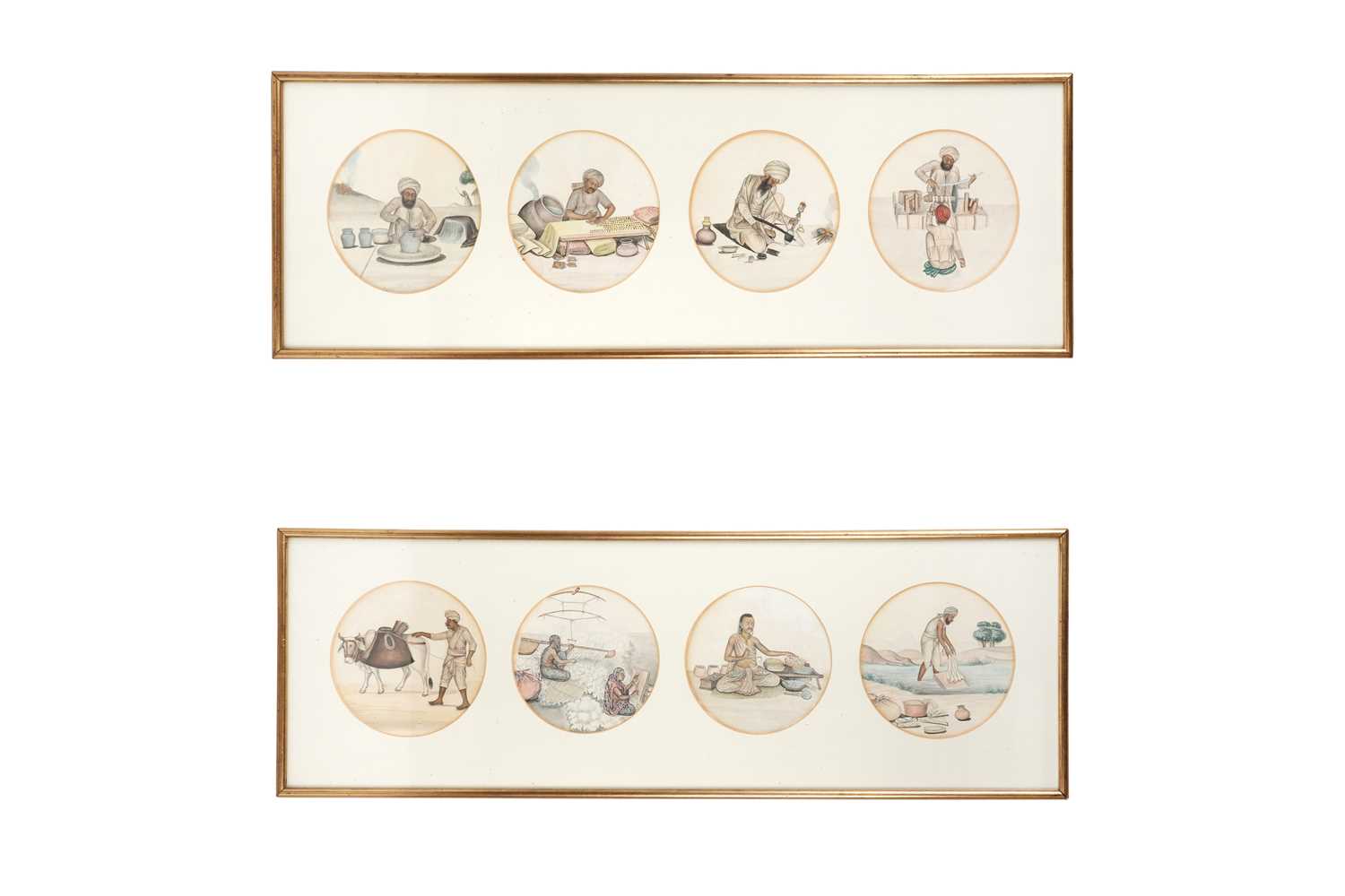 Lot 39 - EIGHT COMPANY SCHOOL WATERCOLOUR PORTRAITS OF INDIAN TRADESMEN