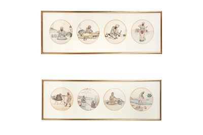 Lot 39 - EIGHT COMPANY SCHOOL WATERCOLOUR PORTRAITS OF INDIAN TRADESMEN